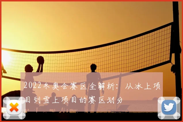 2022冬奥会赛区全解析：从冰上项目到雪上项目的赛区划分